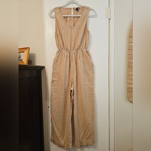 Universal Thread Beige Sleeveless Jumpsuit